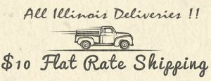 10$ Flat Rate Shipping to all Illinois Destinations for your entire Order